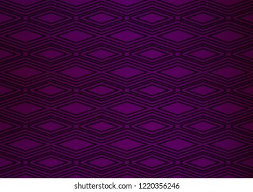Dark Purple vector texture with lines, rhombuses. Glitter abstract illustration with colorful lines, rhombuses. Smart design for your business advert.