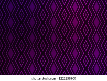 Dark Purple vector texture with lines, rhombuses. Modern geometric abstract illustration with lines, squares. Pattern for websites, landing pages.