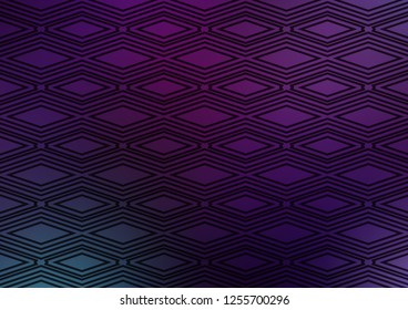 Dark Purple vector texture with lines, rhombuses. Colorful decorative design in simple style with lines, rhombuses. Smart design for your business advert.