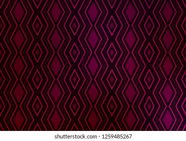 Dark Purple vector texture with lines, rhombuses. Modern geometric abstract illustration with lines, squares. Best design for your ad, poster, banner.