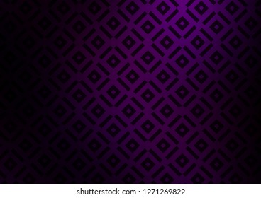 Dark Purple vector texture with lines, rhombuses. Colorful illustration with lines, cubes on abstract template. Pattern for business booklets, leaflets.