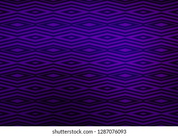 Dark Purple vector texture with lines, rhombuses. Colorful illustration with lines, cubes on abstract template. Pattern for websites, landing pages.