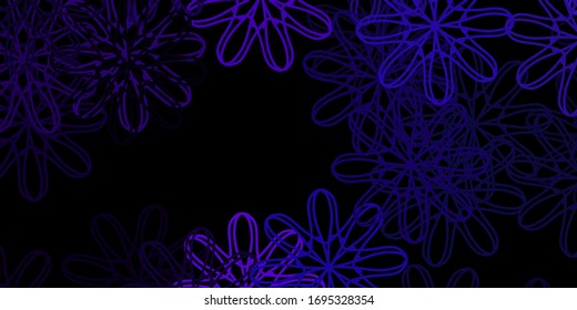 Dark Purple vector texture with memphis shapes. Colorful abstract forms with gradient in simple style. Elegant design for wallpaper set.