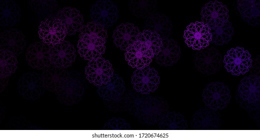 Dark Purple vector texture with memphis shapes. Colorful illustration with simple gradient shapes. Simple illustration for your web site.