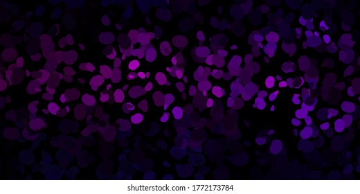 Dark purple vector texture with memphis shapes. Simple design in abstract style with gradient forms. Modern design for your ads.