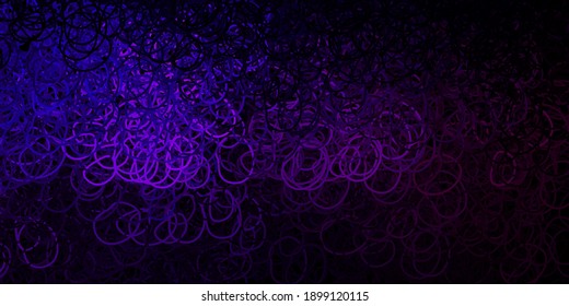 Dark purple vector texture with memphis shapes. Illustration with colorful shapes in abstract style. Elegant design for wallpaper set.
