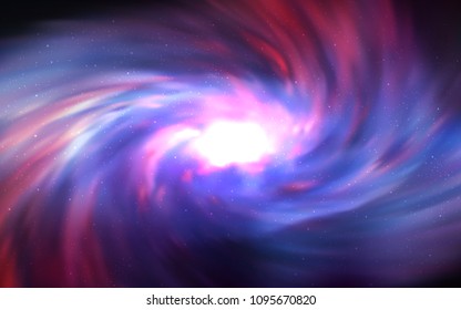 Dark Purple vector texture with milky way stars. Glitter abstract illustration with colorful cosmic stars. Pattern for futuristic ad, booklets.