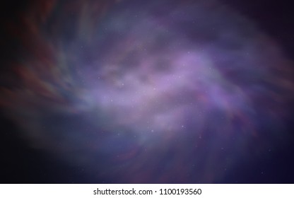 Dark Purple vector texture with milky way stars. Glitter abstract illustration with colorful cosmic stars. Template for cosmic backgrounds.