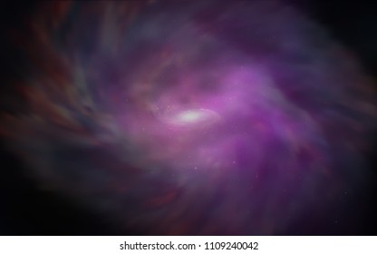 Dark Purple vector texture with milky way stars. Glitter abstract illustration with colorful cosmic stars. Best design for your ad, poster, banner.