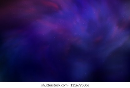 Dark Purple vector texture with milky way stars. Blurred decorative design in simple style with galaxy stars. Pattern for futuristic ad, booklets.