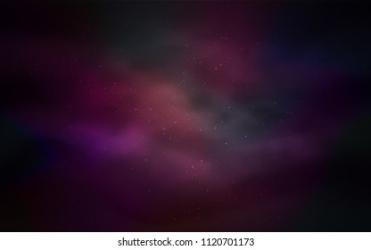 Dark Purple vector texture with milky way stars. Modern abstract illustration with Big Dipper stars. Best design for your ad, poster, banner.