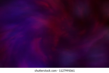 Dark Purple vector texture with milky way stars. Modern abstract illustration with Big Dipper stars. Smart design for your business advert.