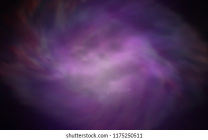 Dark Purple vector texture with milky way stars. Shining illustration with sky stars on abstract template. Pattern for astrology websites.
