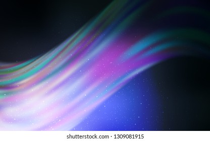 Dark Purple vector texture with milky way stars. Shining colored illustration with bright astronomical stars. Best design for your ad, poster, banner.