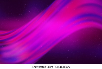 Dark Purple vector texture with milky way stars. Shining illustration with sky stars on abstract template. Pattern for astronomy websites.