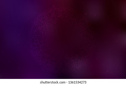 Dark Purple vector texture with milky way stars. Space stars on blurred abstract background with gradient. Template for cosmic backgrounds.