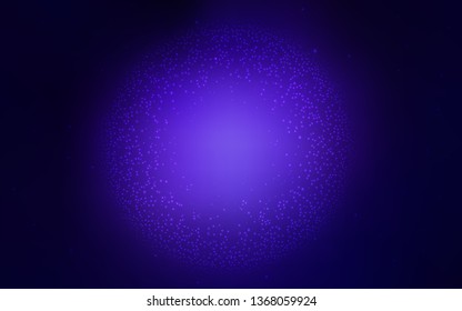 Dark Purple vector texture with milky way stars. Blurred decorative design in simple style with galaxy stars. Template for cosmic backgrounds.