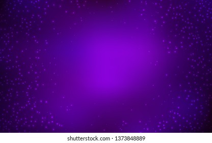 Dark Purple vector texture with milky way stars. Shining illustration with sky stars on abstract template. Pattern for astrology websites.