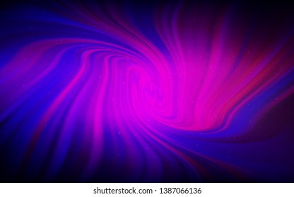 Dark Purple vector texture with milky way stars. Shining illustration with sky stars on abstract template. Pattern for astronomy websites.