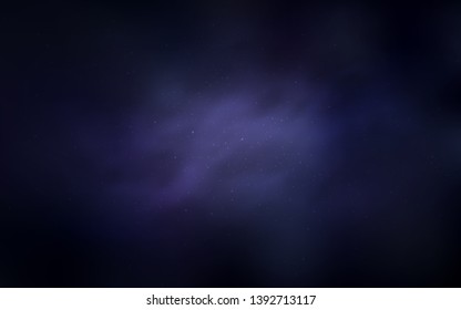 Dark Purple vector texture with milky way stars. Space stars on blurred abstract background with gradient. Pattern for astrology websites.