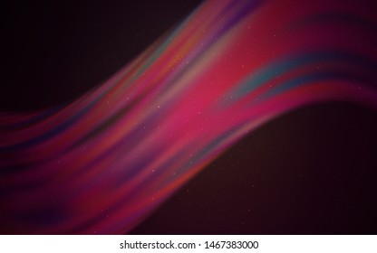 Dark Purple vector texture with milky way stars. Glitter abstract illustration with colorful cosmic stars. Best design for your ad, poster, banner.