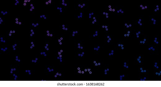 Dark Purple vector texture with religion symbols. Colorful mystic symbols with a gradient in ancient style. Best design halloween events.