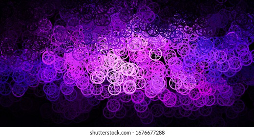 Textura vector púrpura oscura con símbolos religiosos. Ilustración con signos mágicos de poder espiritual. Diseño sencillo para la representación oculta.