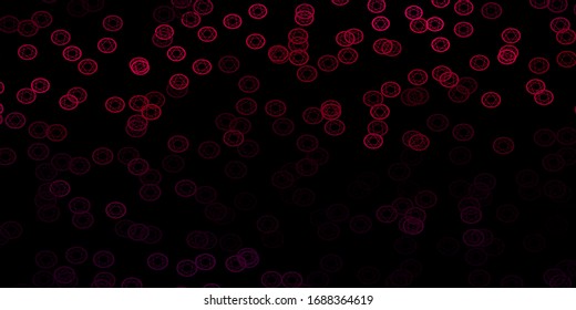 Dark Purple vector texture with religion symbols. Colorful mystic symbols with a gradient in ancient style. Best design halloween events.