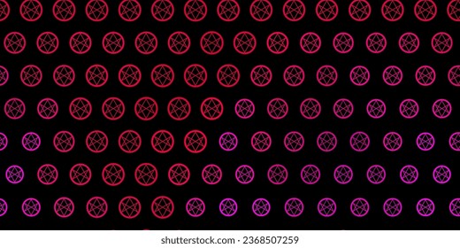 Textura vector púrpura oscura con símbolos religiosos. Ilustración con signos mágicos de poder espiritual. Diseño sencillo para la representación oculta.