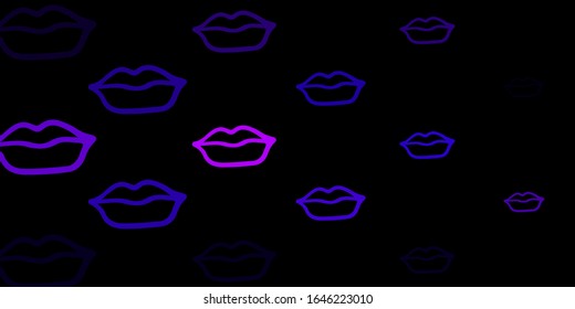 Dark Purple vector texture with women's rights symbols. Abstract illustration with a depiction of women's power. Best design to show the power of women.