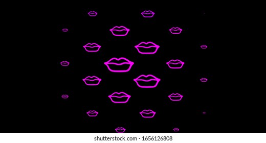 Dark Purple vector texture with women's rights symbols. Colorful illustration with gradient feminism shapes. Best design to show the power of women.