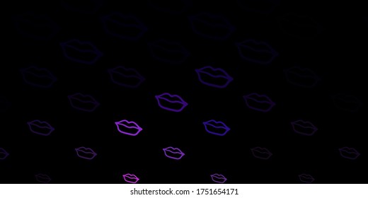 Dark Purple vector texture with women's rights symbols. Simple design in abstract style with women’s rights activism. Best design to show the power of women.