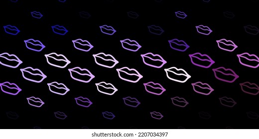 Dark Purple vector texture with women's rights symbols. Abstract illustration with a depiction of women's power. Elegant design for wallpapers.