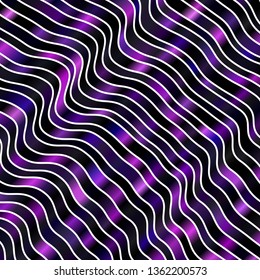 Dark Purple vector texture with wry lines. Gradient illustration in simple style with bows. Pattern for websites, landing pages.