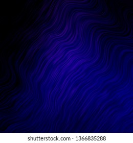 Dark Purple vector texture with wry lines. Colorful illustration in abstract style with bent lines. Best design for your posters, banners.