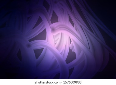 Dark Purple vector texture with wry lines. Modern gradient abstract illustration with bandy lines. A completely new design for your business.