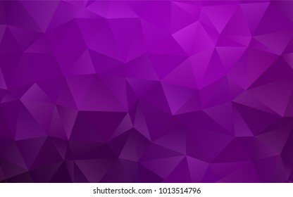 Dark Purple vector triangle mosaic template. Glitter abstract illustration with an elegant design. The best triangular design for your business.