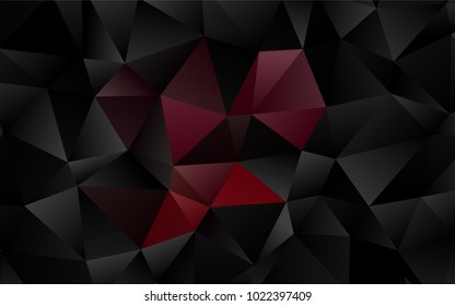 Dark Purple vector triangle mosaic pattern. A completely new color illustration in a vague style. The textured pattern can be used for background.