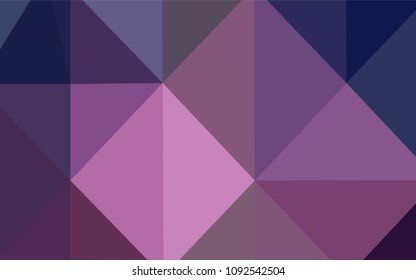 Dark Purple vector triangle mosaic texture. Colorful abstract illustration with gradient. The template for cell phone's backgrounds.