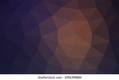 Dark Purple vector triangle mosaic template. Geometric illustration in Origami style with gradient.  A completely new template for your business design.