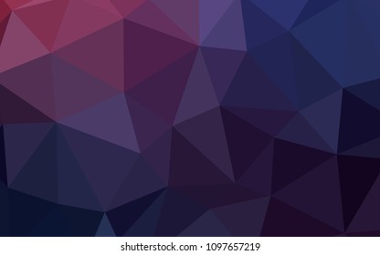 Dark Purple vector triangle mosaic texture. Creative geometric illustration in Origami style with gradient. Best triangular design for your business.