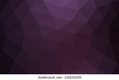Dark Purple vector triangle mosaic template. Colorful abstract illustration with gradient. A new texture for your design.