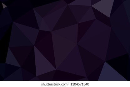 Dark Purple vector triangle mosaic template. Shining polygonal illustration, which consist of triangles. Template for cell phone's backgrounds.