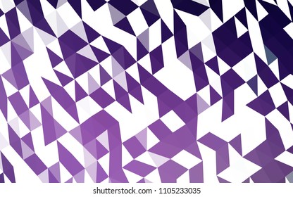 Dark Purple vector triangle mosaic pattern. Glitter abstract illustration with an elegant design. Brand new style for your business design.