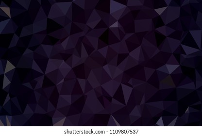 Dark Purple vector triangle mosaic template. Geometric illustration in Origami style with gradient.  A completely new design for your leaflet.