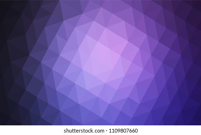 Dark Purple vector triangle mosaic texture. Colorful illustration in polygonal style with gradient. Pattern for a brand book's backdrop.