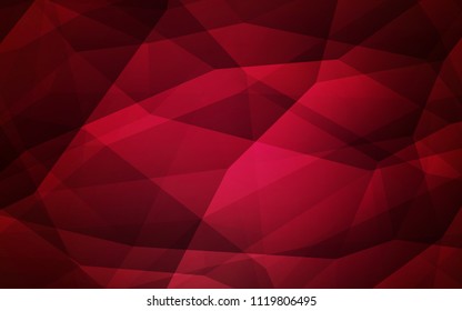 Dark Purple vector triangle mosaic template. Colorful illustration in abstract style with triangles. Brand new style for your business design.