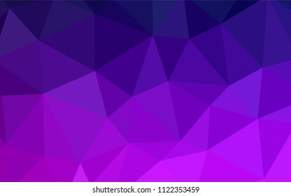 Dark Purple vector triangle mosaic template. Geometric illustration in Origami style with gradient.  A new texture for your web site.
