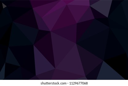 Dark Purple vector triangle mosaic template. A sample with polygonal shapes. New template for your brand book.