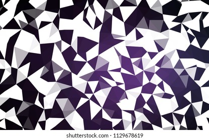 Dark Purple vector triangle mosaic template. Glitter abstract illustration with an elegant triangles. Textured pattern for your backgrounds.